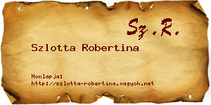 Szlotta Robertina névjegykártya
